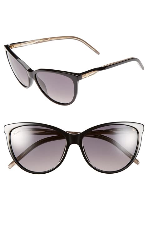 gucci women's 58mm cat eye sunglasses|luxury designer sunglasses cat eye.